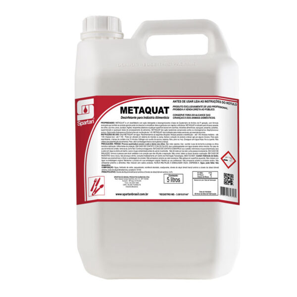Detergente desengordurante e desinfetante à base de Quaternário de Amônio - Metaquat